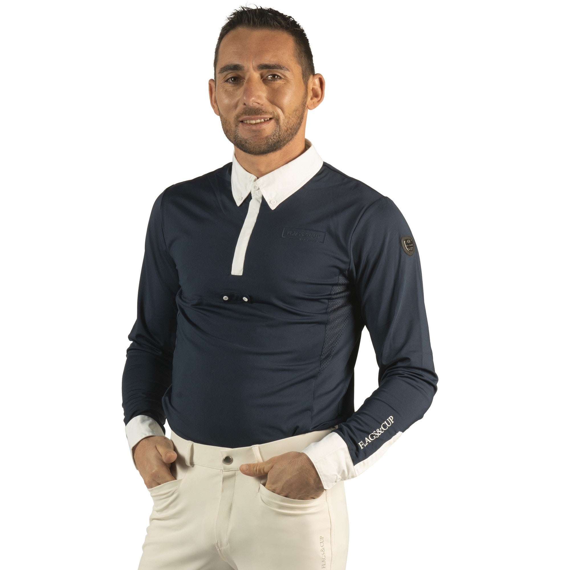 Polo flags&cup Bankso Manches Longues Homme