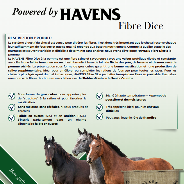 Fibres Fibre-Dice 17.5 KG - Havens