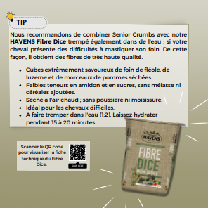 Granulés Senior Crumbs 17.5KG - Havens