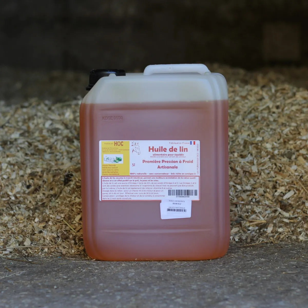 Ungula Naturalis - Complément alimentaire huile de lin pression à froid 5L