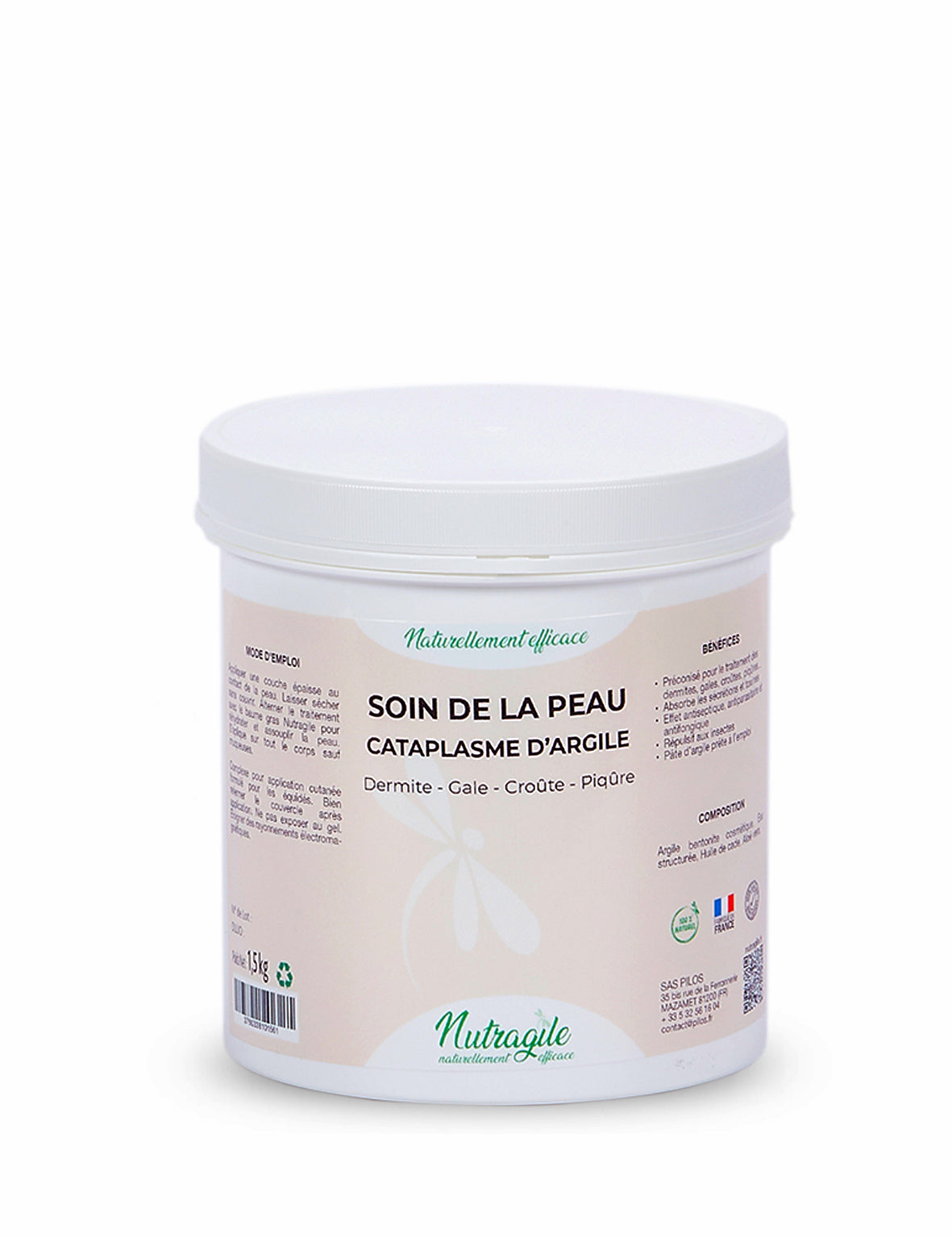 Cataplasme D'argile Soins De La Peau NUTRAGILE 0,750KG