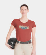 Tee Shirt Horse Pilot Team Shirt Femme