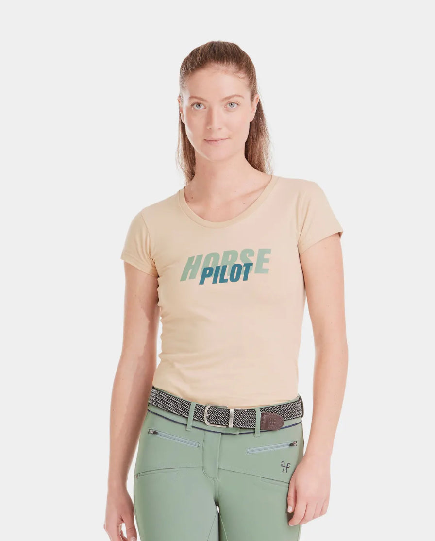 Tee Shirt Horse Pilot Team Shirt Femme