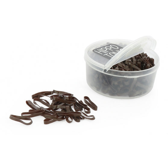 ÉLASTIQUE À NATTER SILICONE CHOCO (BOITE DE 450)
