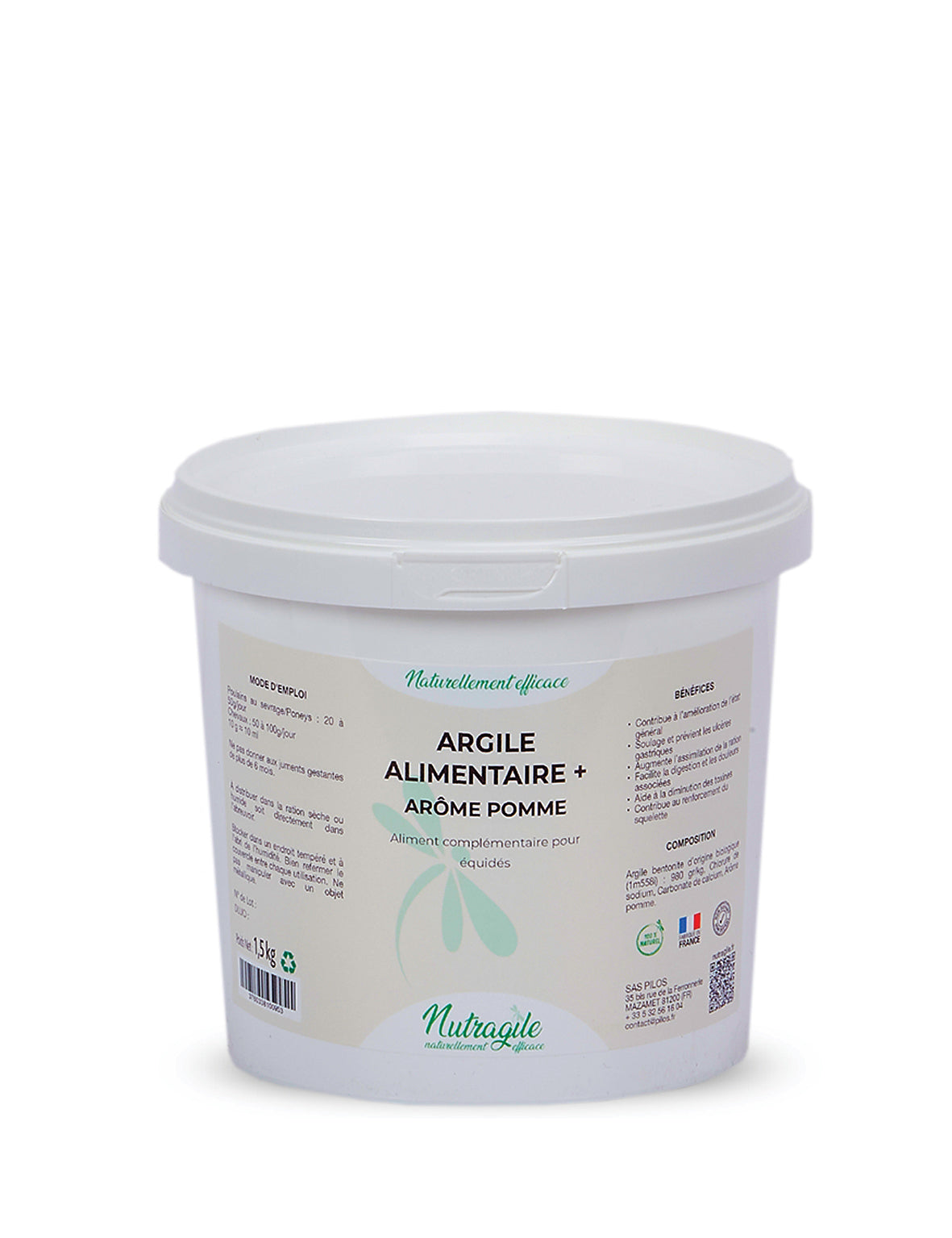 ARGILE ALIMENTAIRE NUTRAGILE POMME 1,5KG