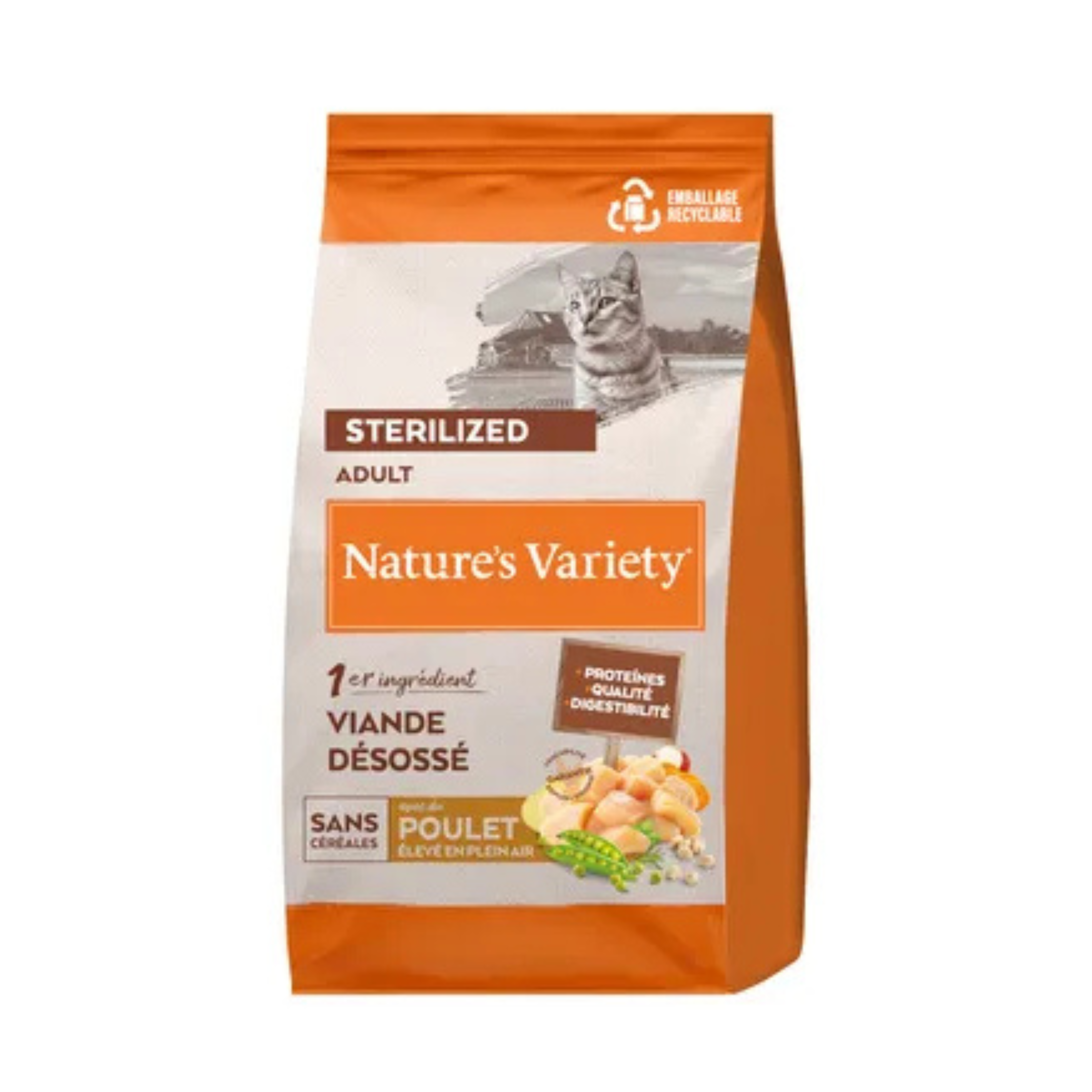 Croquettes pour Chat Stérilisé Sans Céréales - Nature's Variety