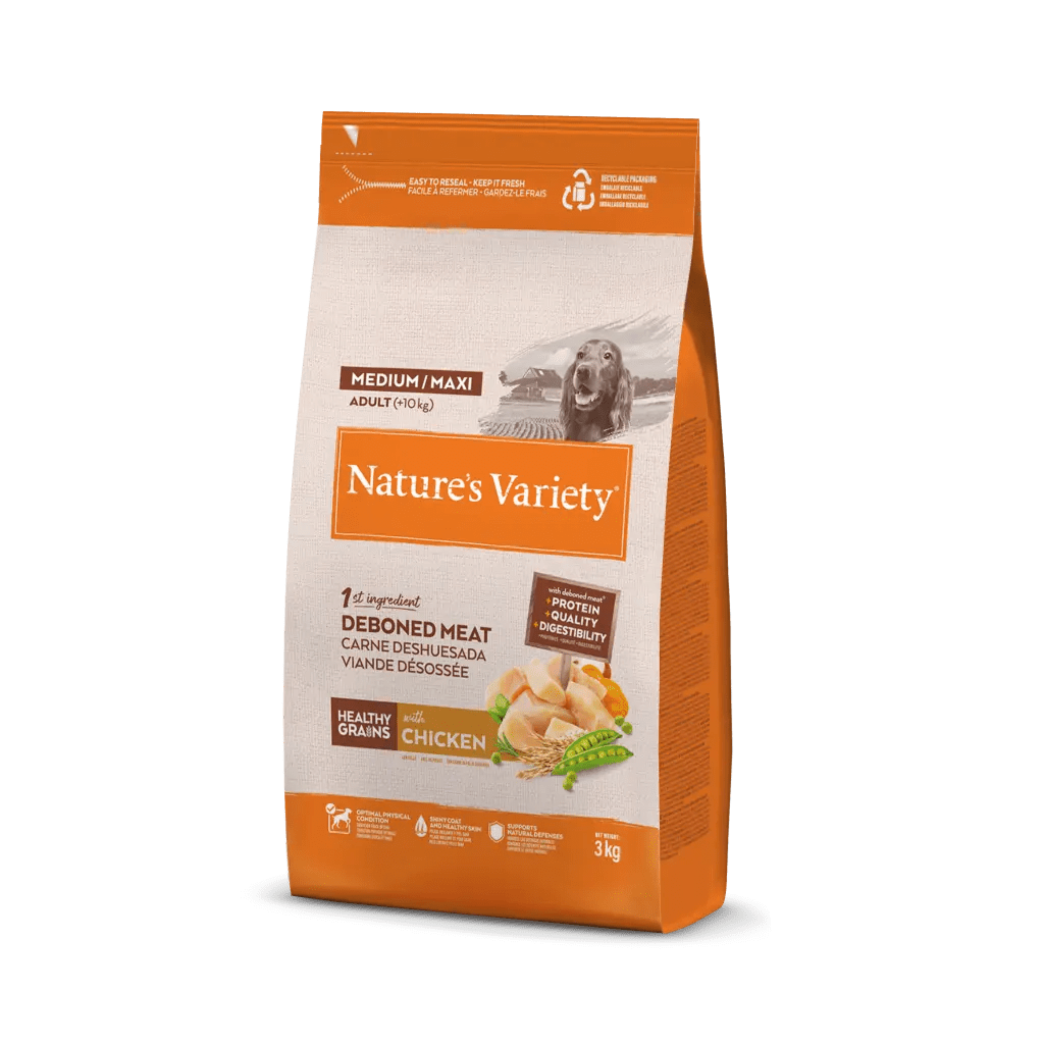 Croquettes pour Chien Adulte Céréales Saines Medium/Maxi - Nature's Variety