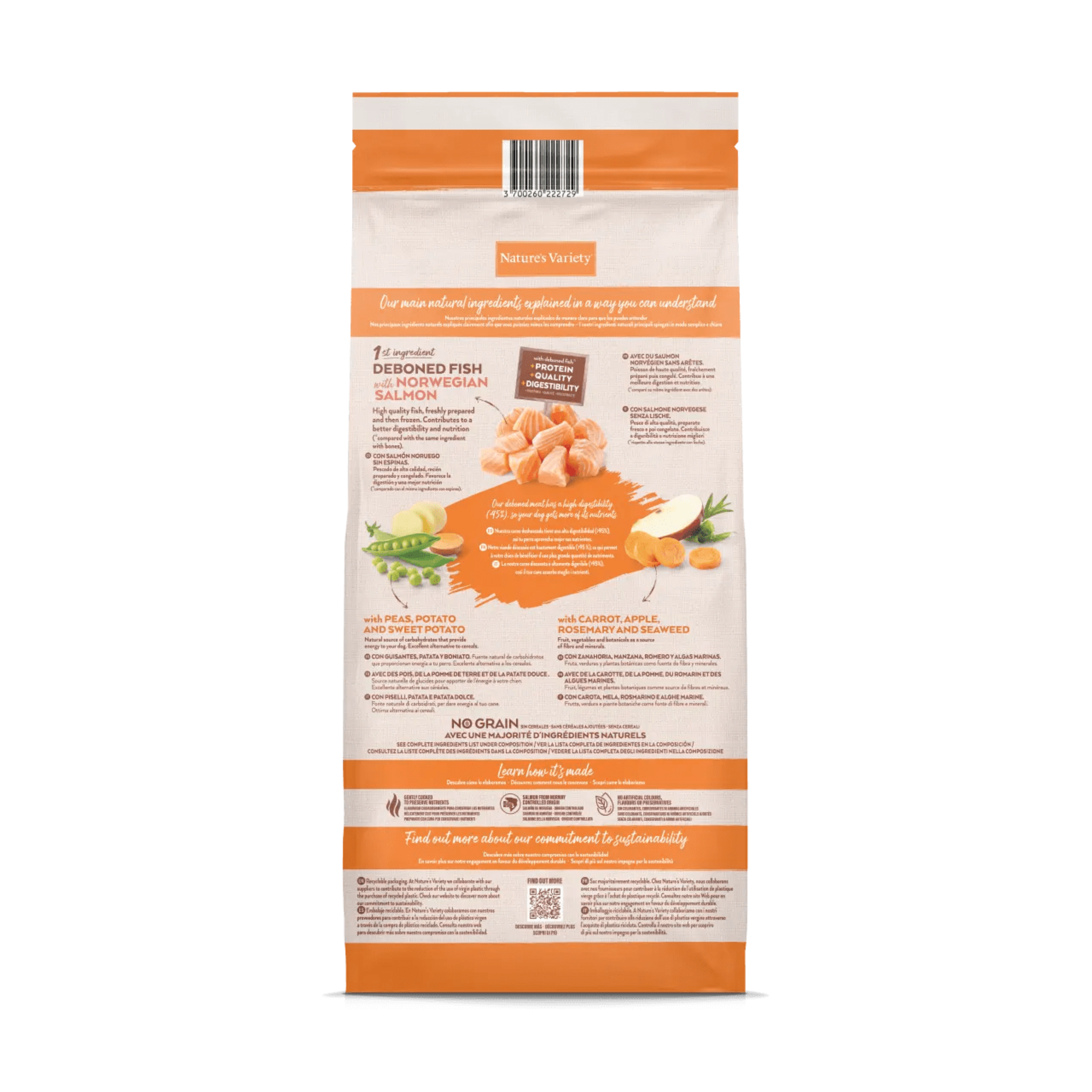 Croquettes pour Chien Adulte sans Céréales Medium/Maxi - Nature's Variety