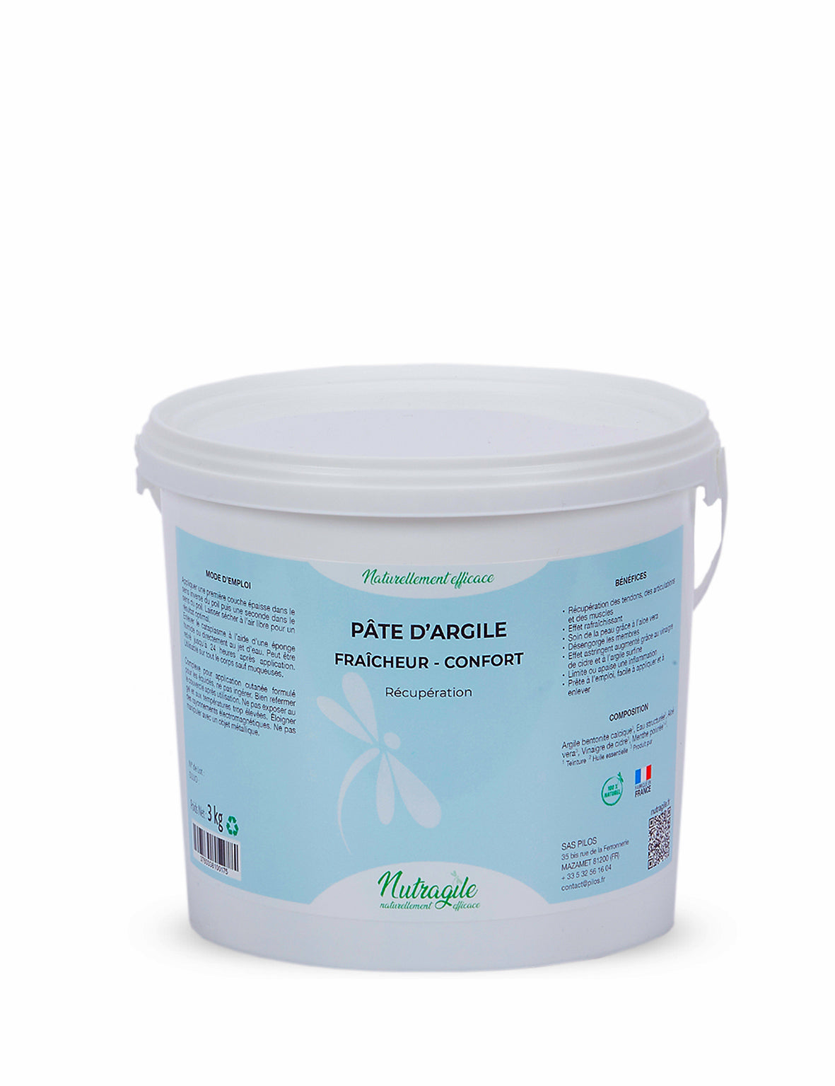 PATE D'ARGILE FRAICHEUR & CONFORT NUTRAGILE 1,5KG