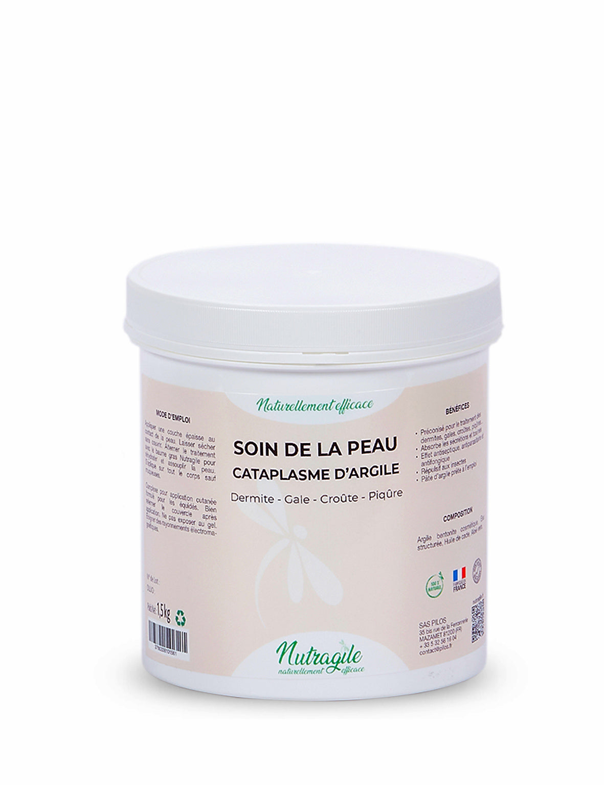 CATAPLASME D'ARGILE SOINS DE LA PEAU NUTRAGILE 0,750KG