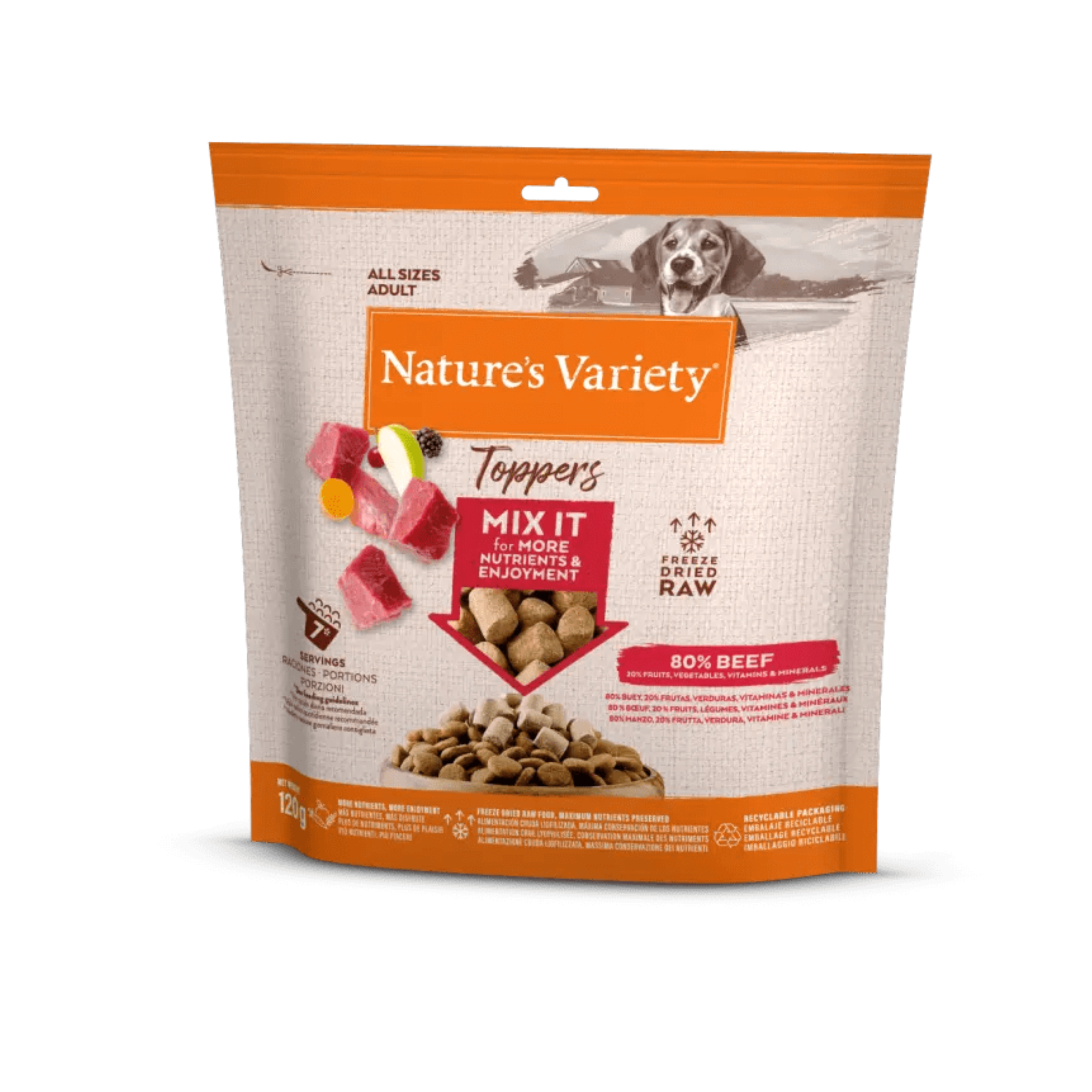 Toppers Aliments Lyophilisés pour Chien - Nature's Variety