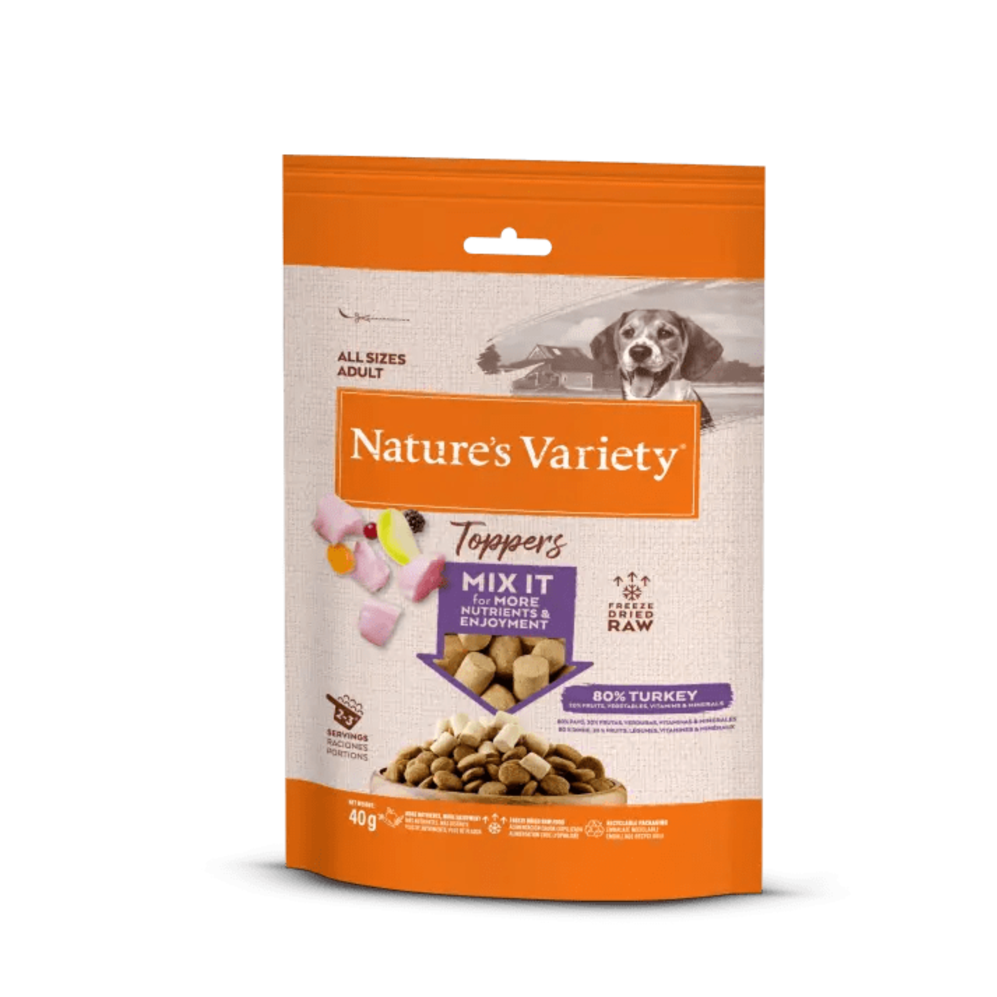 Toppers Aliments Lyophilisés pour Chien - Nature's Variety